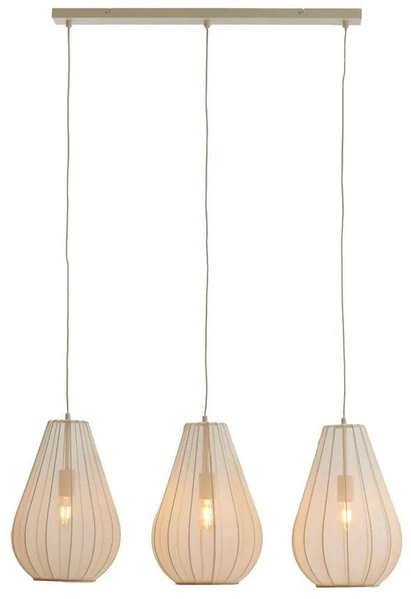 Lampadario beige con paralume in tessuto Itela – Light &amp; Living