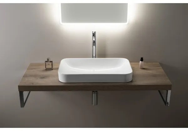 Isvea - Lavabo da appoggio AQUA 60x38 cm ceramica/bianco