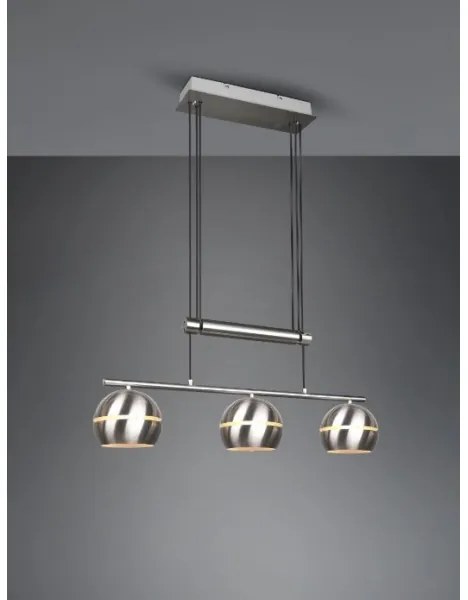 Trio - Lampadario a sospensione con filo FLETCHER 3xE14/40W/230V cromo opaco