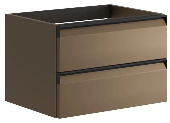 Mobile da bagno sotto lavabo Fusion giallo opaco L 59.5 x H 40 x P 45.5 cm 2 cassetti, lavabo non incluso