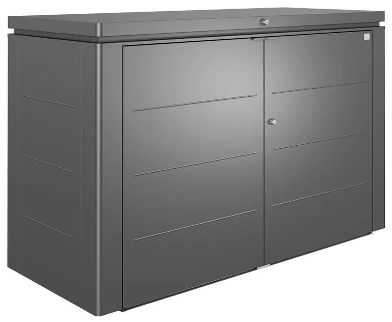 Baule BIOHORT HIGHBOARD 200 in acciaio grigio scuro L 200 x H 127 x P 84 cm