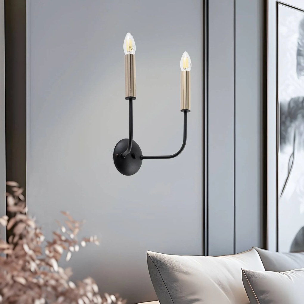 Luminex Applique Hedwig, 2 luci, design a candelabro