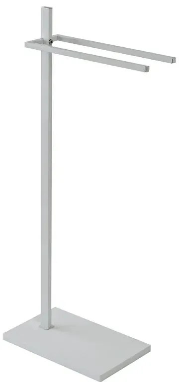 Piantana Portasciugamani in Acciaio Bianco Base Bianca in MDF