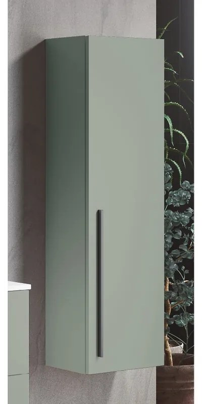 Colonna per mobile bagno Mia VISOBATH 1 anta P 27 x L 34.5 x H 120 cm verde muschio laccato truciolare