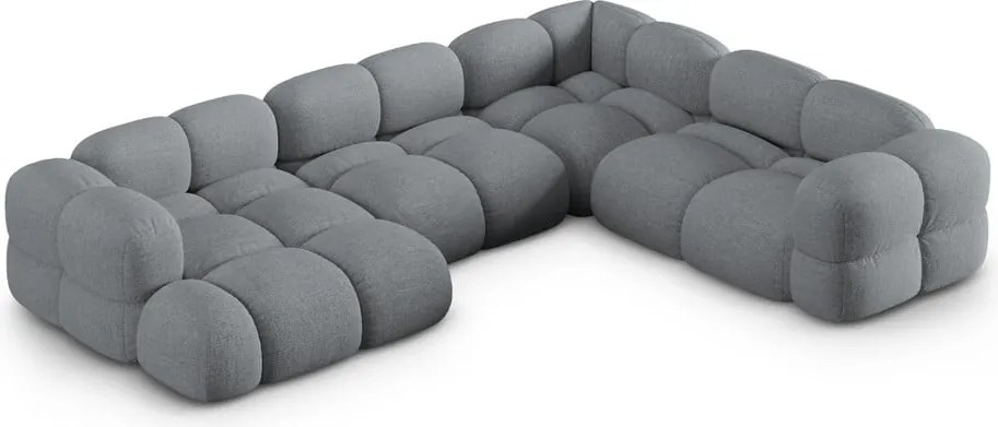 Divano angolare grigio (con penisola a destra/a U) Loretto – Cosmopolitan Design