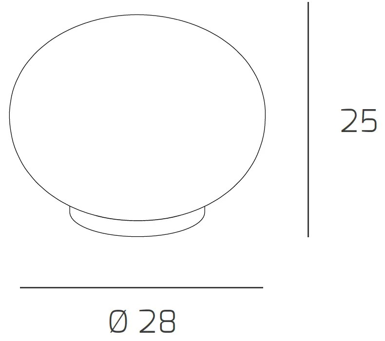 Lampada Da Scrivania Contemp Soft Metallo Cromo Vetro Acidato Opaco E27 28Cm