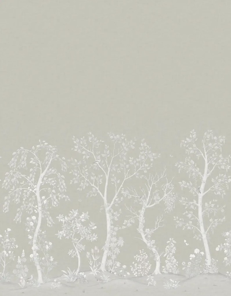 Cole & Son Wandbild Seasonal Woods - Platinum Pearl