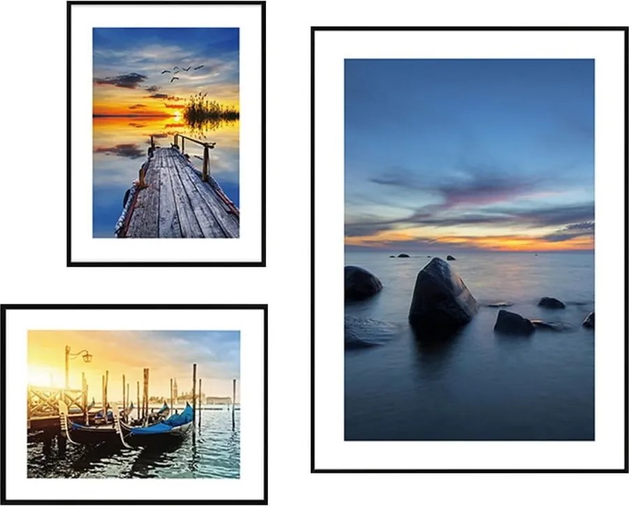 Set di dipinti 3 pz Seaside Sunset – knor