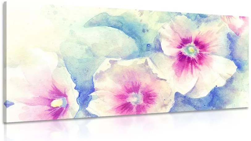 Stampa su tela – Fiori in acquerello rosa