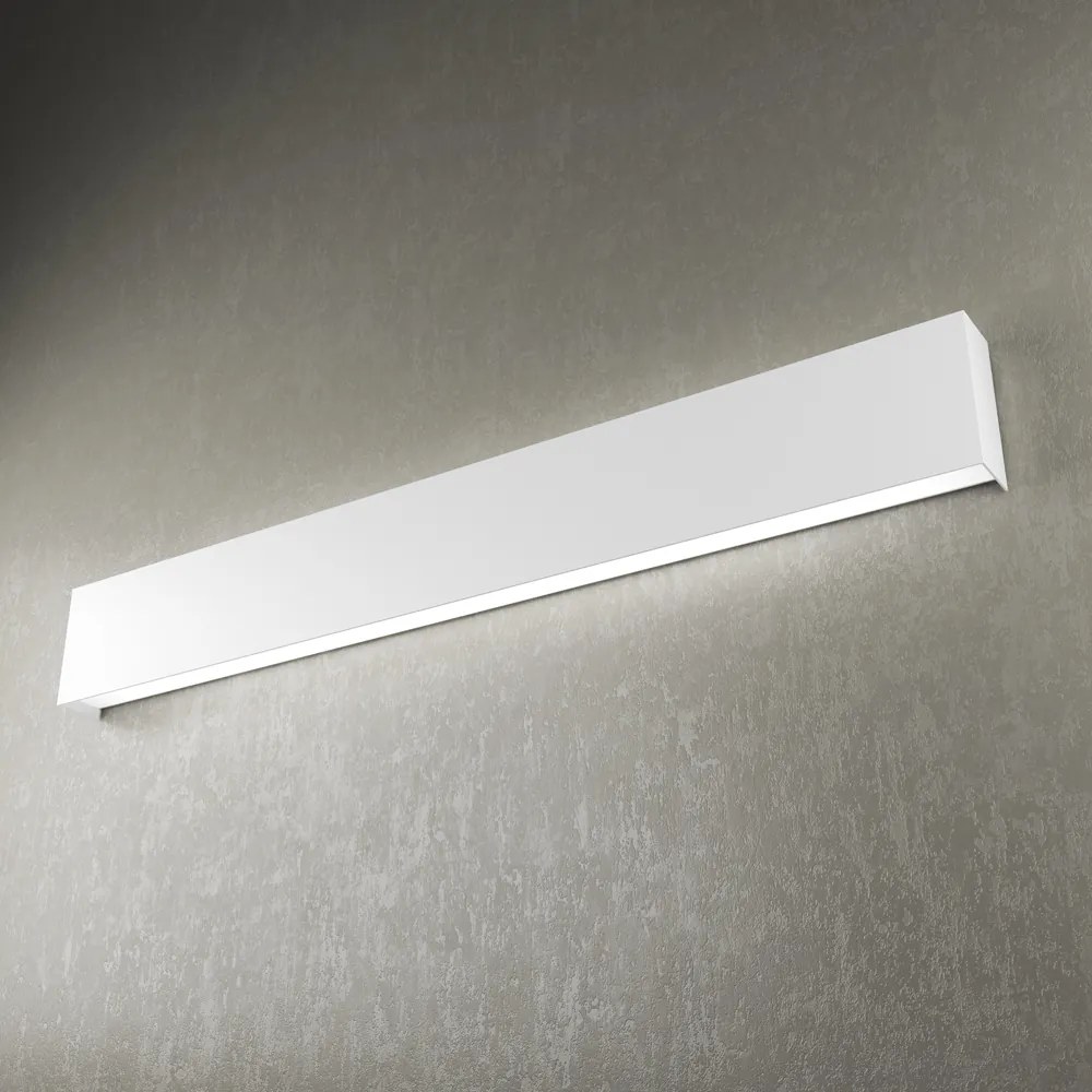 Applique Moderna Wally Metallo Bianco 4 Luci 2G11 90Cm