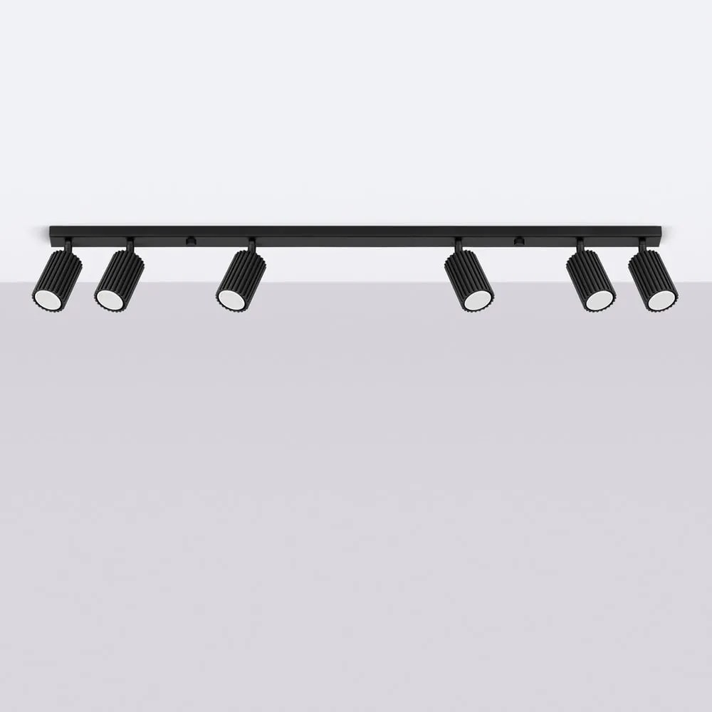 Faretto nero 6,5x117 cm Gleam – Sollux