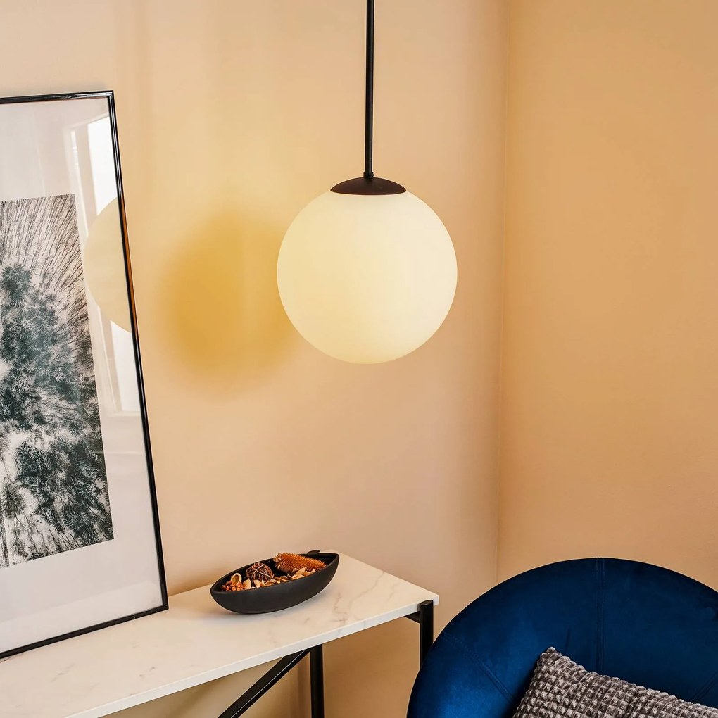 ALDEX Lampada a sospensione Dione, 1 luce, bianco/nero 30 cm