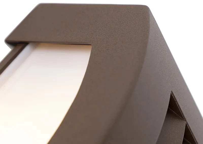 Applique da parete moderna marrone ruggine IP44 - Hurricane 1