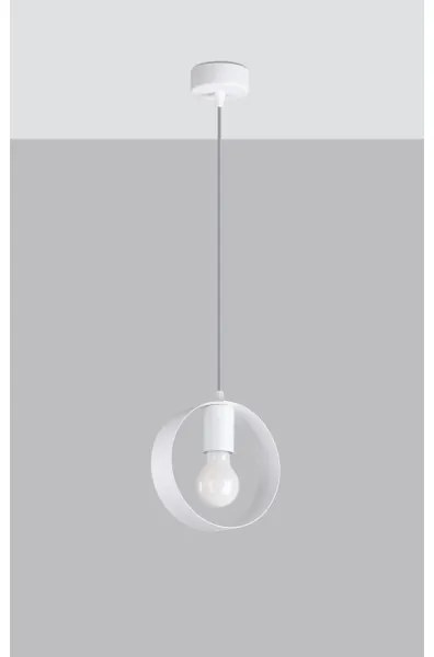 Sollux SL.1137 - Lampadario a cavo TITRAN 1xE27/60W/230V bianco