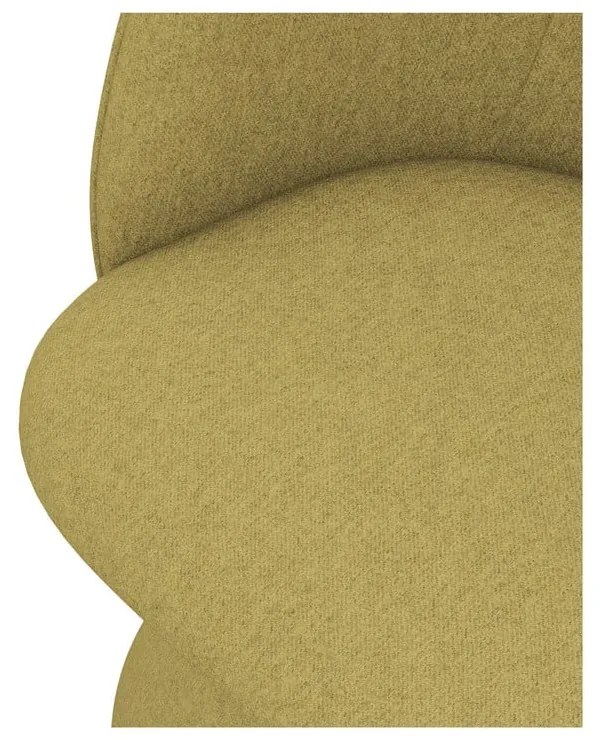 Sedia da pranzo gialla in imbottito Maia – Makamii