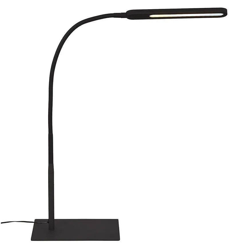 Lampada Da Tavolo Moderna Servo Metallo Nero Led Integrato 6,5W 3000K