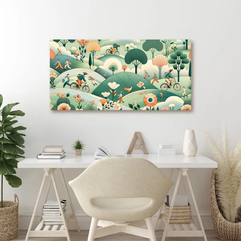 Quadro su tela – Passeggiata e giro nel paesaggio