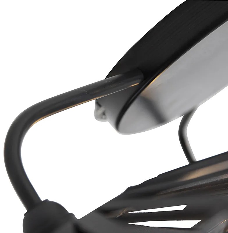 Lampada da soffitto rustica nera 3 luci - Leia