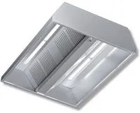 Cappa 200x150x45 acciaio inox Centrale neutra luci cucina ristorante RS7516