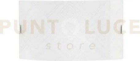 Applique a parete vector vetro bianco lucido e decori grigi 2 luci ...