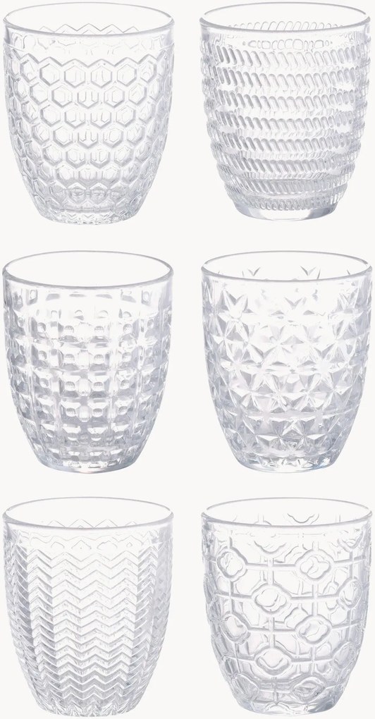 Set di 6 bicchieri in vetro Geometrie