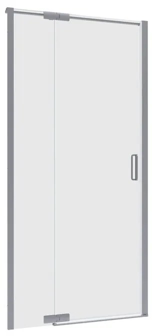 Porta doccia girevole Neo L 100 x H 200 x P 0.8 cm in vetro vetro senza finitura / trasparente profilo cromo