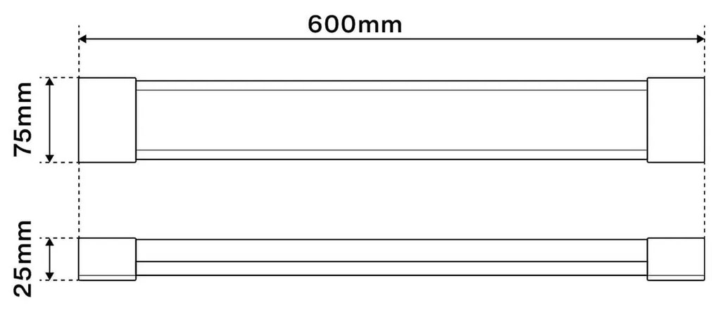 Plafoniera LED Slim Lineare 60cm 20W 2200lm