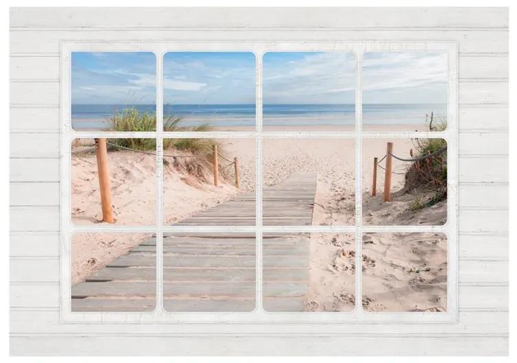 Fotomurale Window &amp; beach