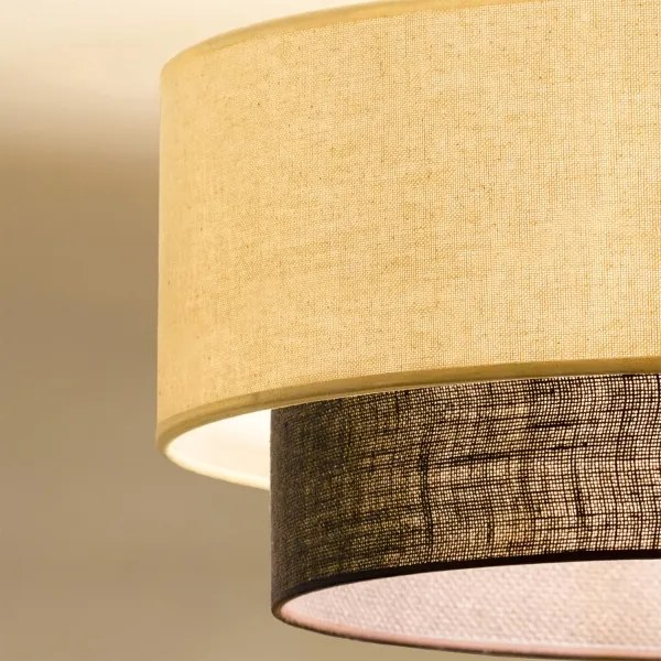 Brilagi - Plafoniera LED BOHO STYLE 1xE27/15W/230V Ø 40 cm crema/marrone