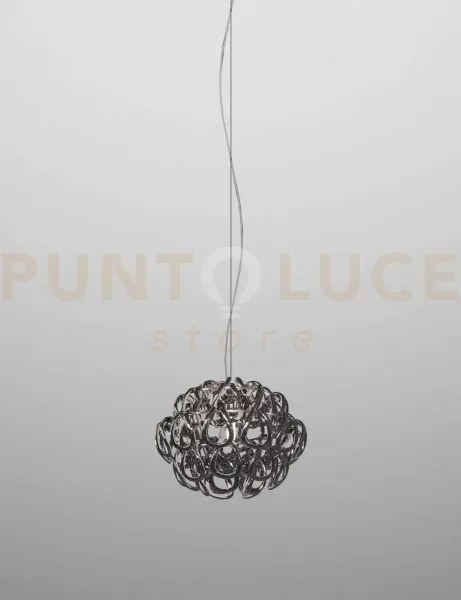 Giogali sospensione 35 cristallo nickel nero e cromo lucido 1 luce ...
