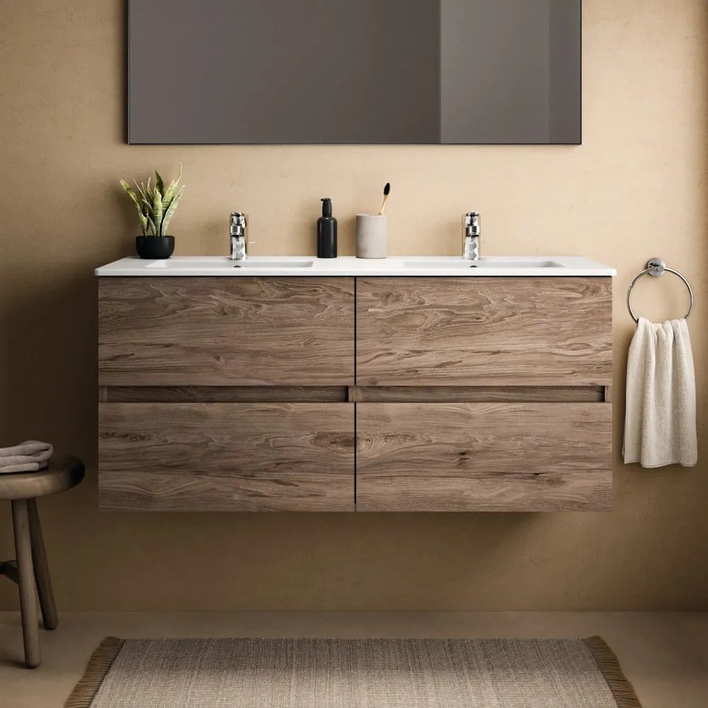 Mobile a sospensione per sottolavabo in noce naturale 120x55 cm Eurovit+ - Ideal Standard