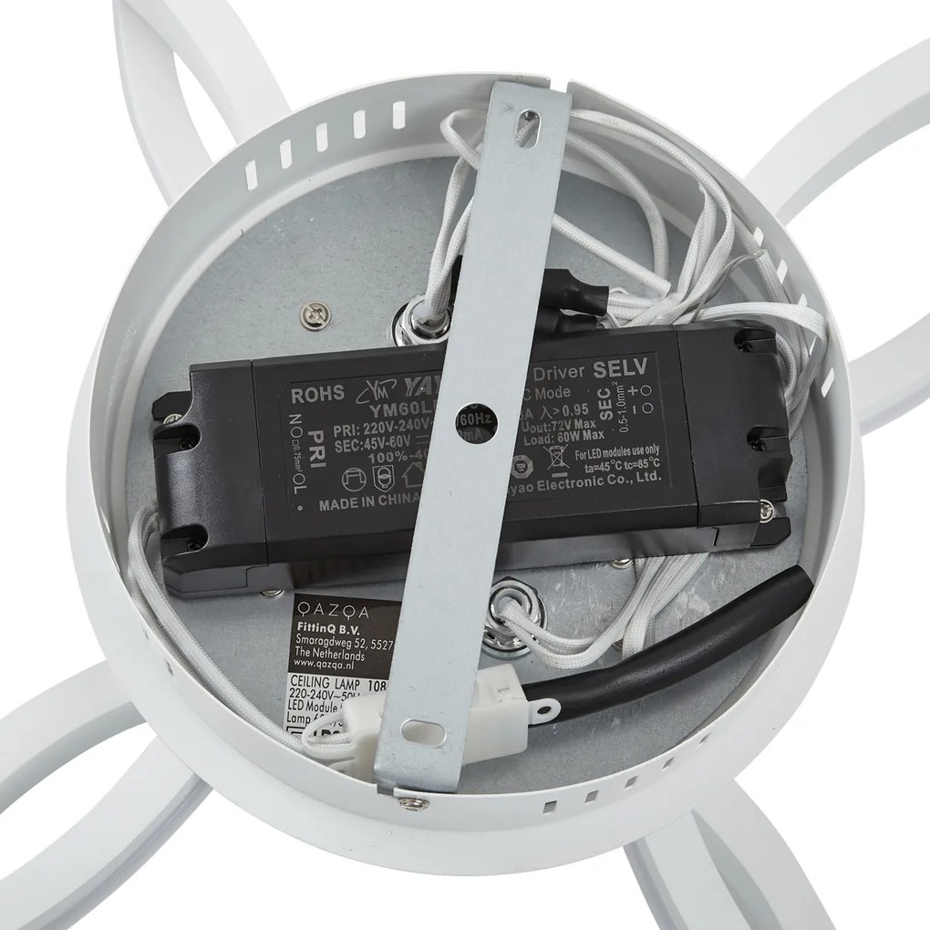 Plafoniera bianca con LED dimmerabile a 3 livelli 4 luci - Navara