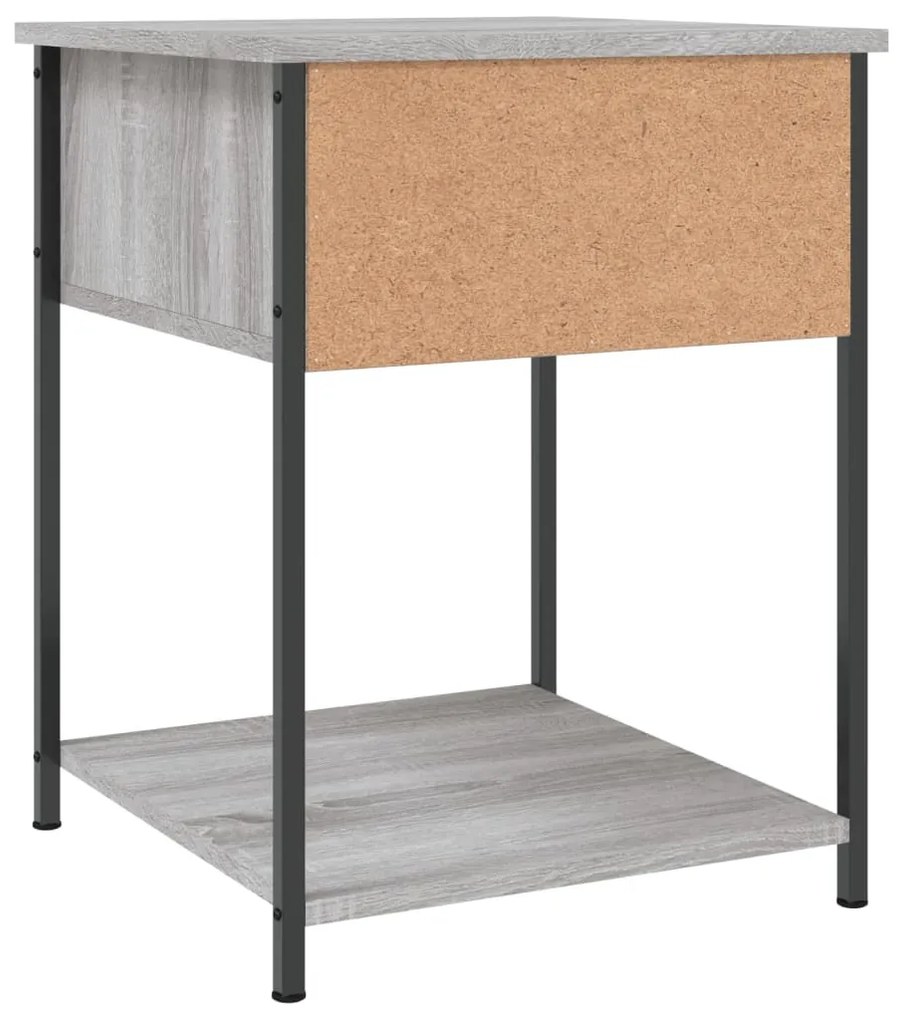 Comodini 2 pz Grigio Sonoma 44x45x58 cm in Legno Multistrato