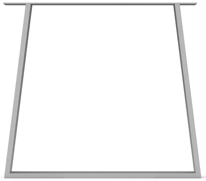 Gamba per mobili Trapezio STEELMI in acciaio argentato satinato L 80 x P 8 x H 71 cm