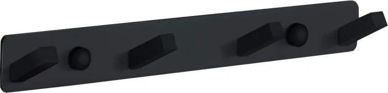 Mexen gancio quadruplo per asciugamano, nero - 709174-70