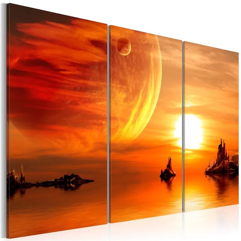 Quadro Tramonto utopico  Colore Crema, Dimensioni e Misure 60x40