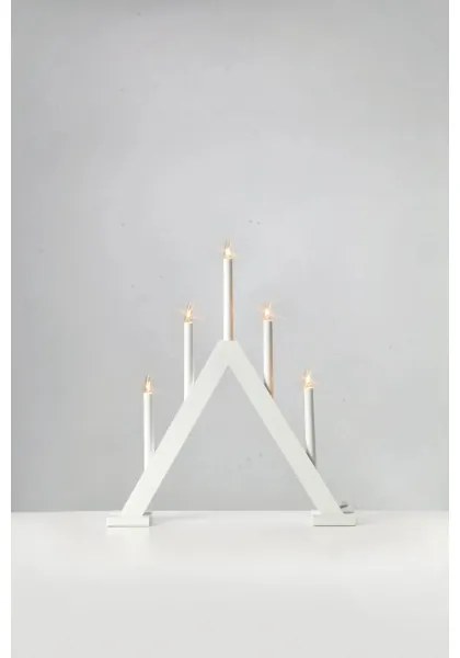 Markslöjd 706222 - Candelabro natalizio ARIELE 5xE10/3W/230V pino/bianco