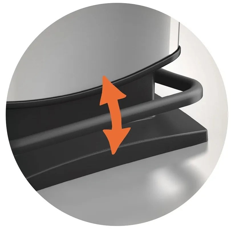 Bidone a pedale grigio in plastica riciclata 40 l Paso - Rotho