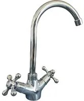 Rubinetto per bagno o cucina canna ad ombrello, stile vintage, in ottone pesante
