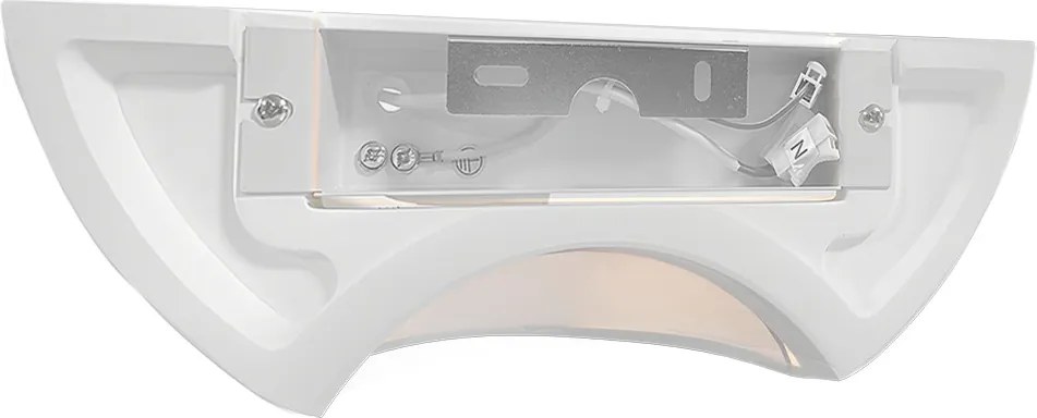 Applique da Parete E14 Curva Moderna in Gesso Pitturabile