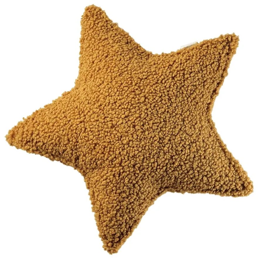 Cuscino per divano da bambini marrone con rivestimento in bouclé Star – Wigiwama