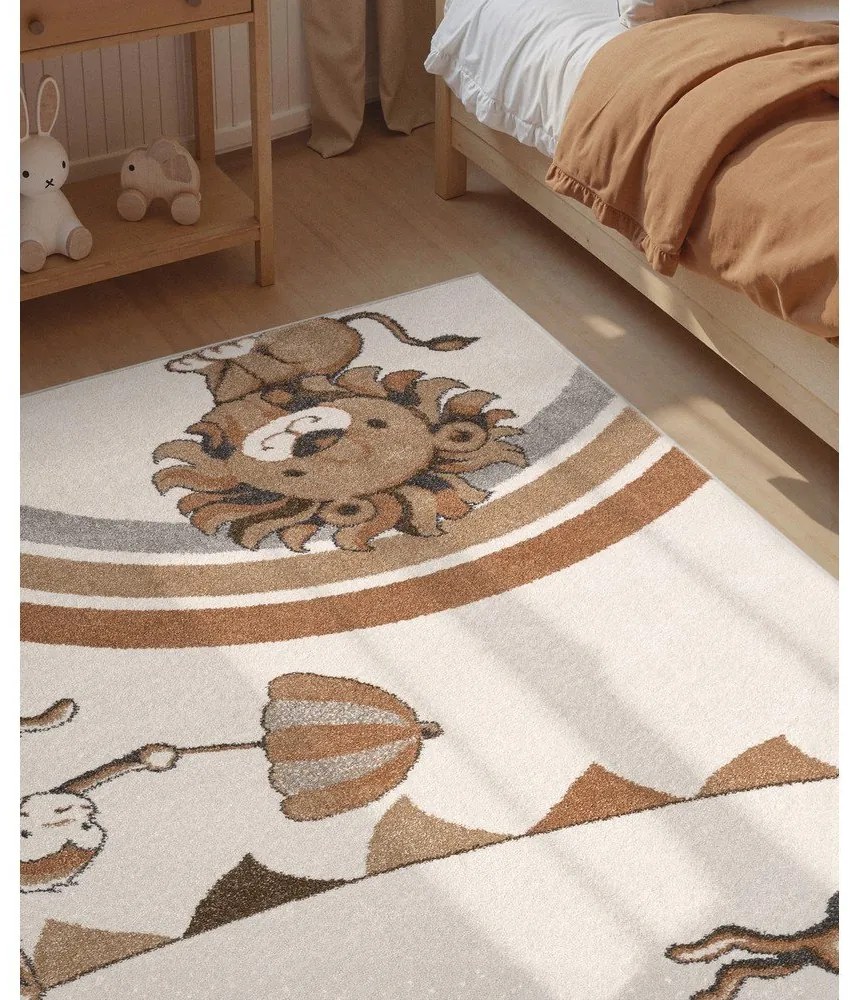 Tappeto per bambini crema 160x230 cm Roar like a Lion Rainbow Party - Villeroy&amp;Boch