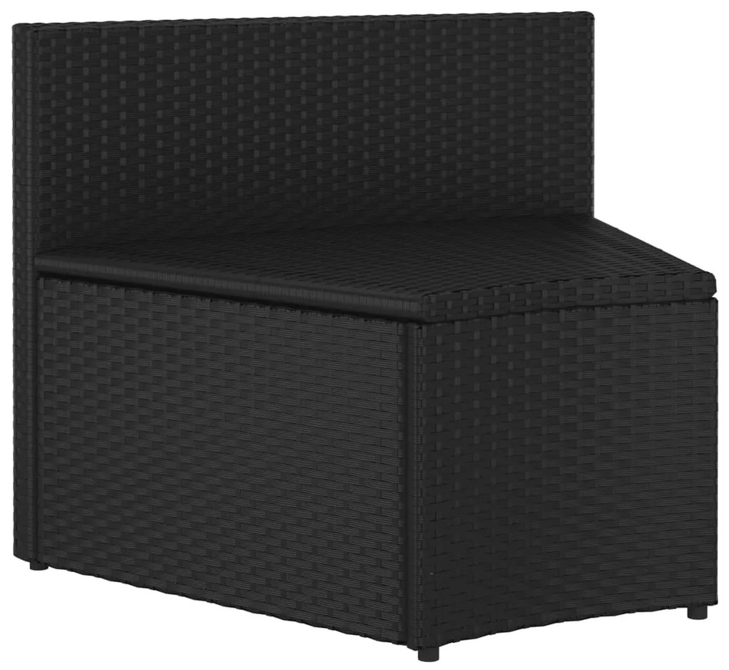 Set Divani da Giardino 8 pz con Cuscini in Polyrattan Nero