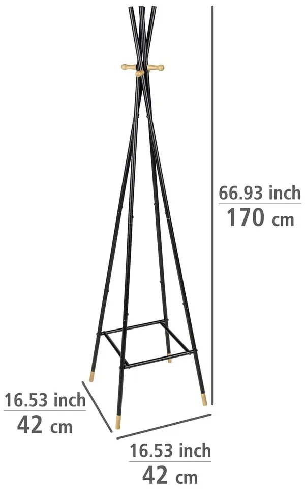 Gancio in metallo nero Loft - Wenko