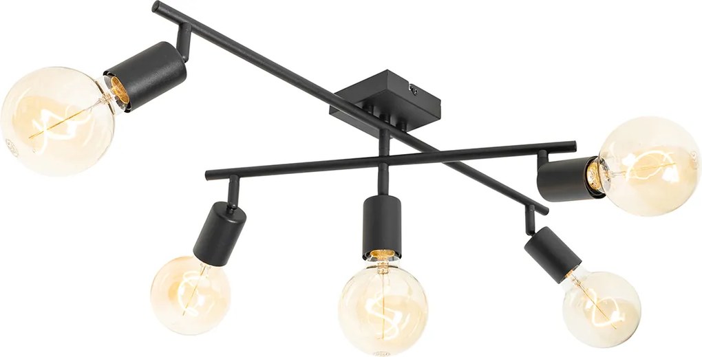 Faretto moderno nero 5 luci - Facil