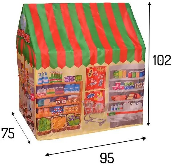 Tenda da gioco con design da supermercato