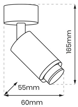 Faretto MICA 1xGU10/25W/230V bianco