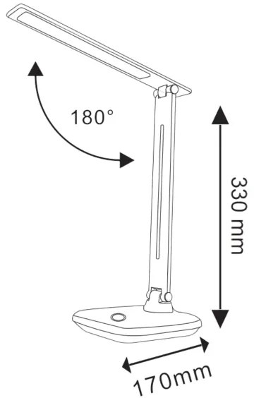 Lampada da tavolo LED dimmerabile touch VINTO LED/8W/230V bianca
