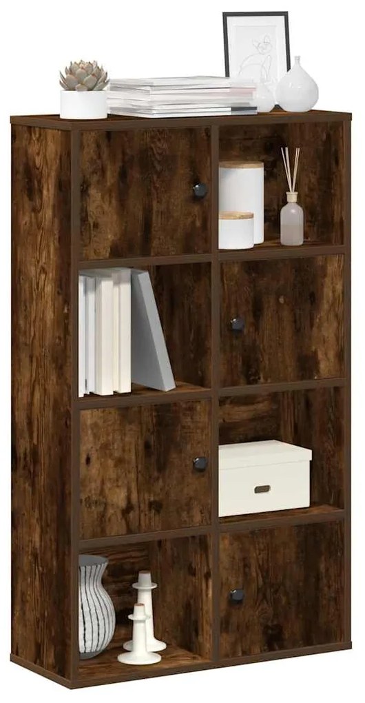 Libreria Rovere Fumo 60x24x101,5 Cm İn Legno Multistrato /