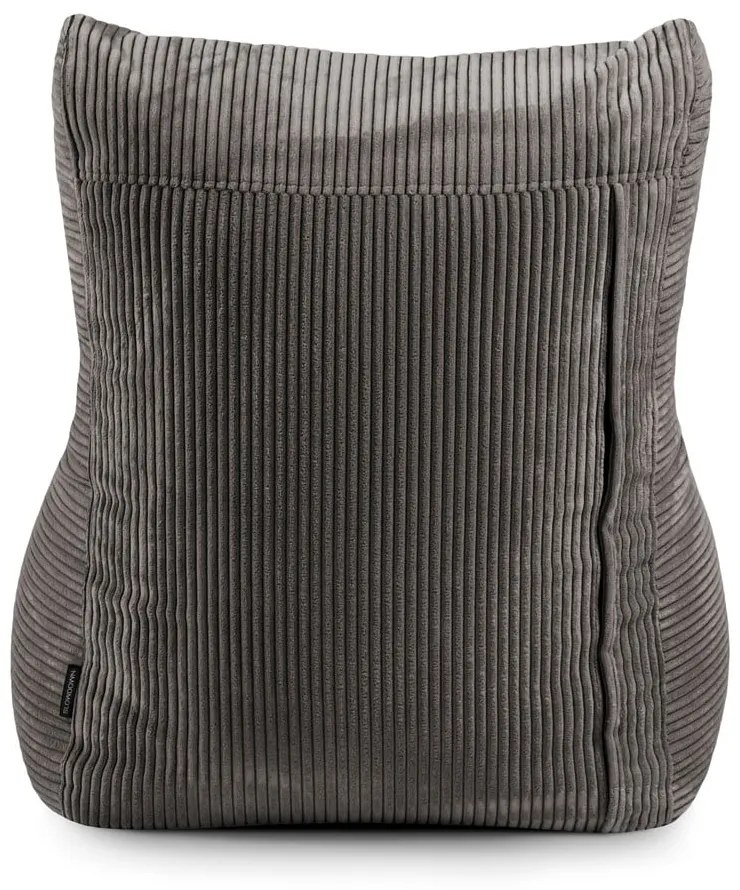 Puof a sacco grigio scuro con rivestimento in velluto a coste Lounge – SLOWDOWN